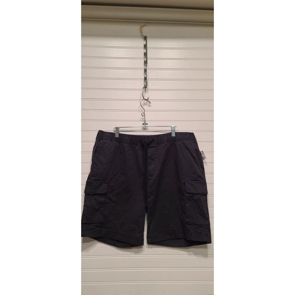 Nordstrom Abound Mens Elastic Waist Black Shorts Size L NWT